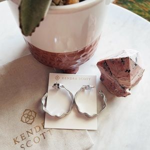 Kendra Scott Holland Vintage Silver-Plated Hoop Earrings